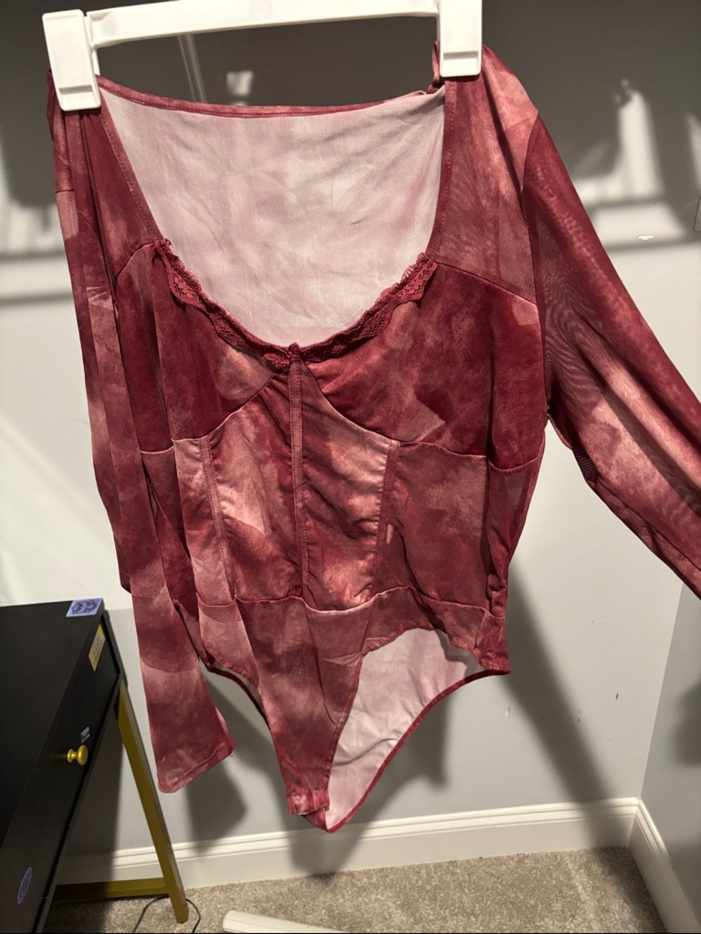 Women's Long-Sleeve Bodysuit in Dusty Rose